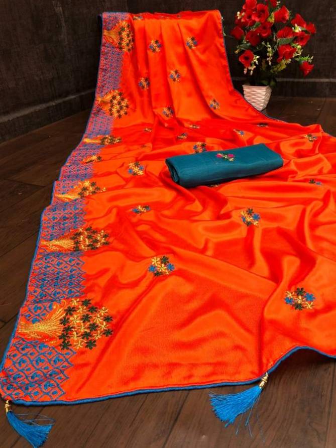 Vichitra Tree Vichitra Silk Designer Fancy Wear Latest Saree Collection